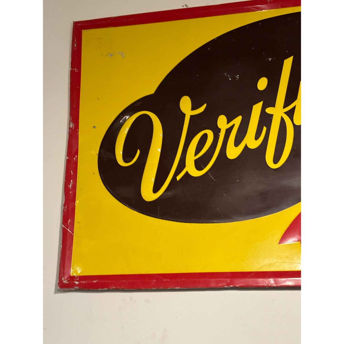 LARGE VINTAGE 5ft VERIFINE ICE CREAM METAL SIGN COUNTRY STORE