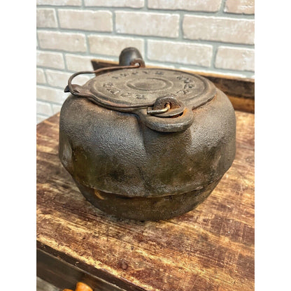 Antique 1900s Rome Stove Works Cast Iron Kettle Tea Pot #7 Cookware for Range