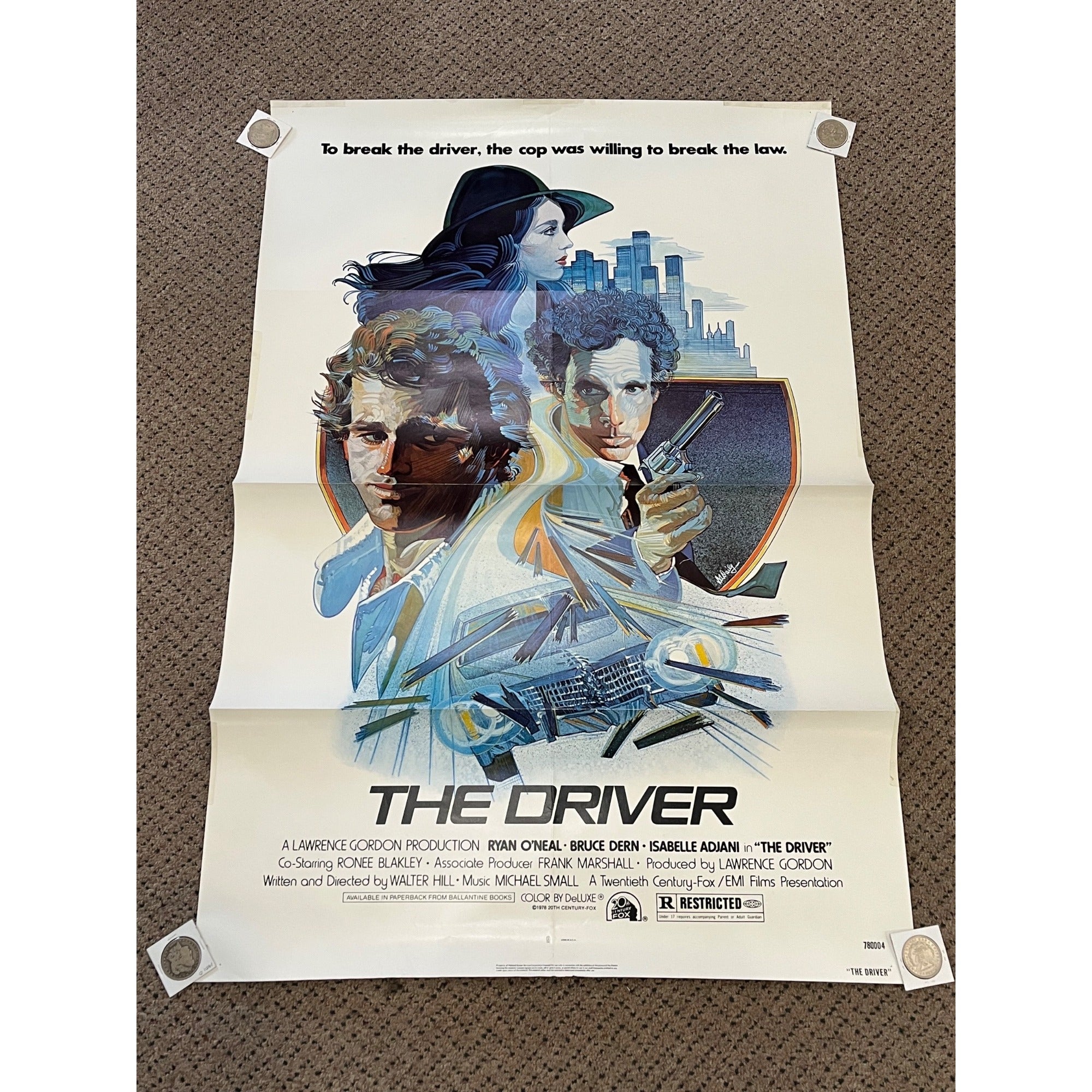 Vintage 1978 The Driver One-Sheet Original Movie Poster 27x41