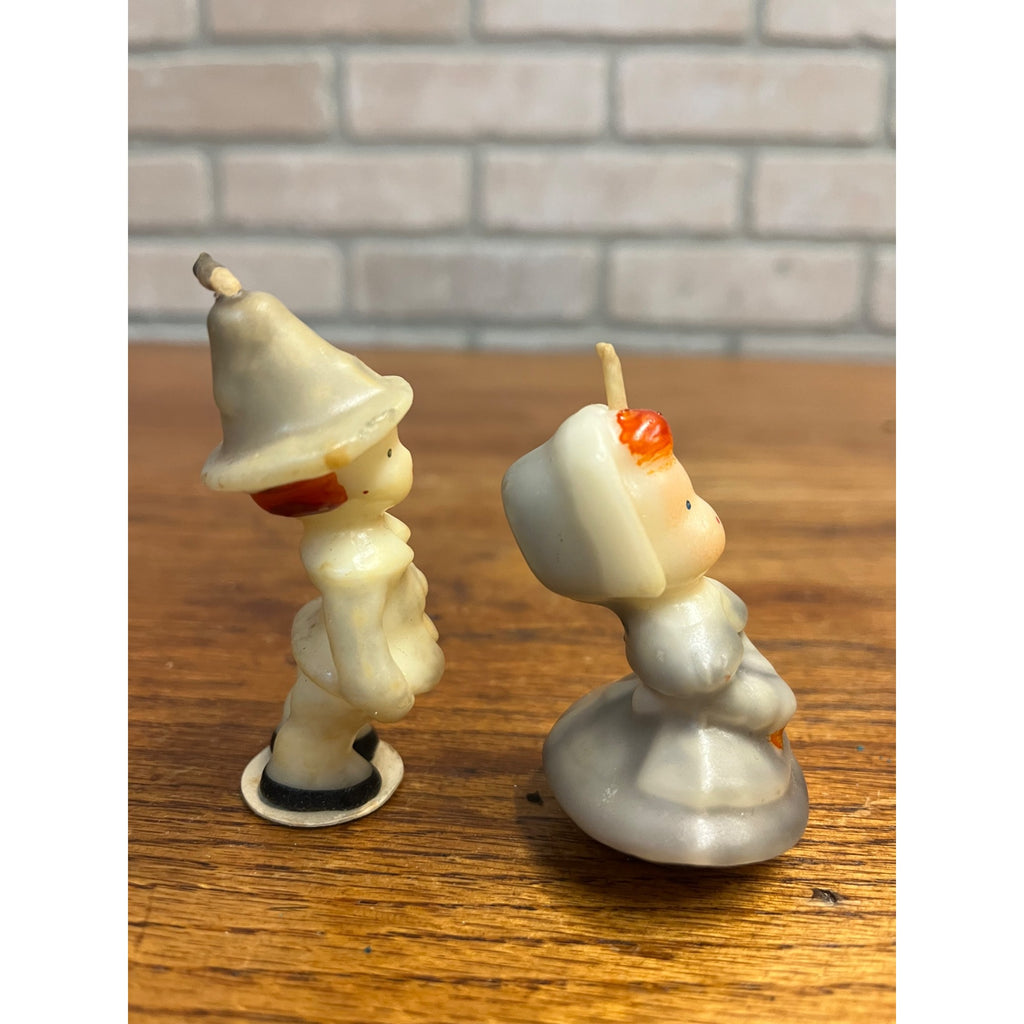 Vintage Thanksgiving Turkey Pilgrim Mobil Oil Tavern Figural Wax Candles