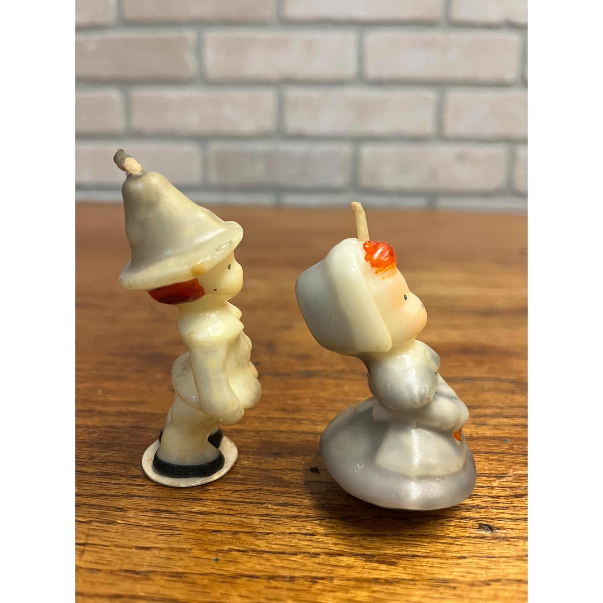 Vintage Thanksgiving Turkey Pilgrim Mobil Oil Tavern Figural Wax Candles