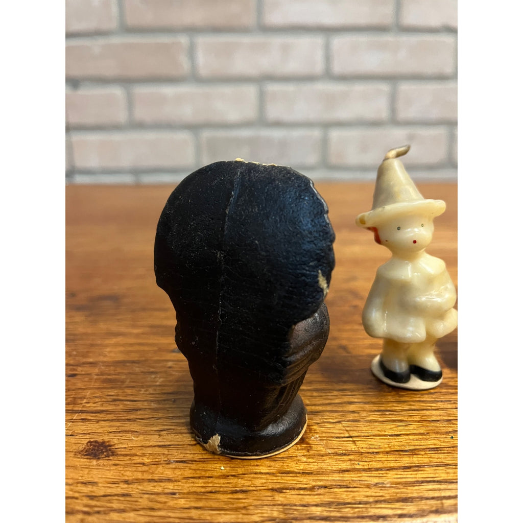 Vintage Thanksgiving Turkey Pilgrim Mobil Oil Tavern Figural Wax Candles