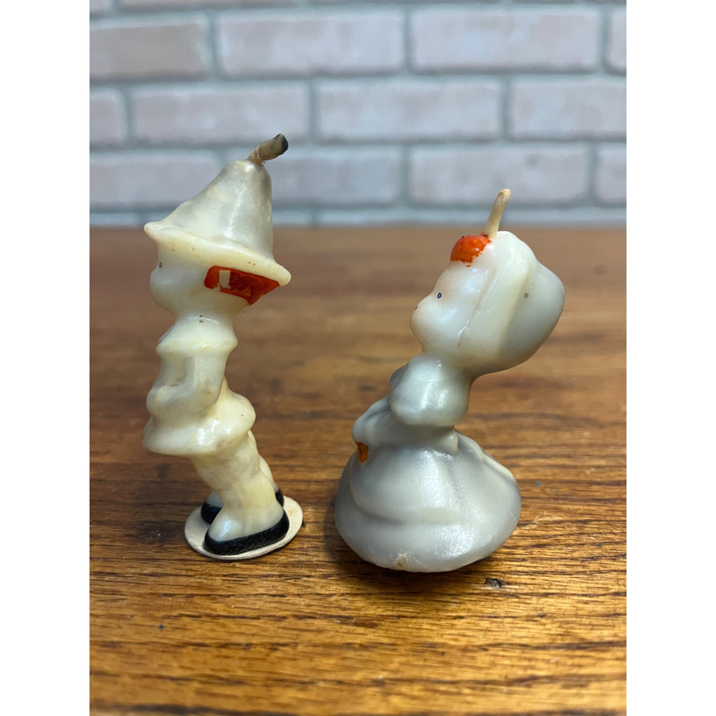 Vintage Thanksgiving Turkey Pilgrim Mobil Oil Tavern Figural Wax Candles