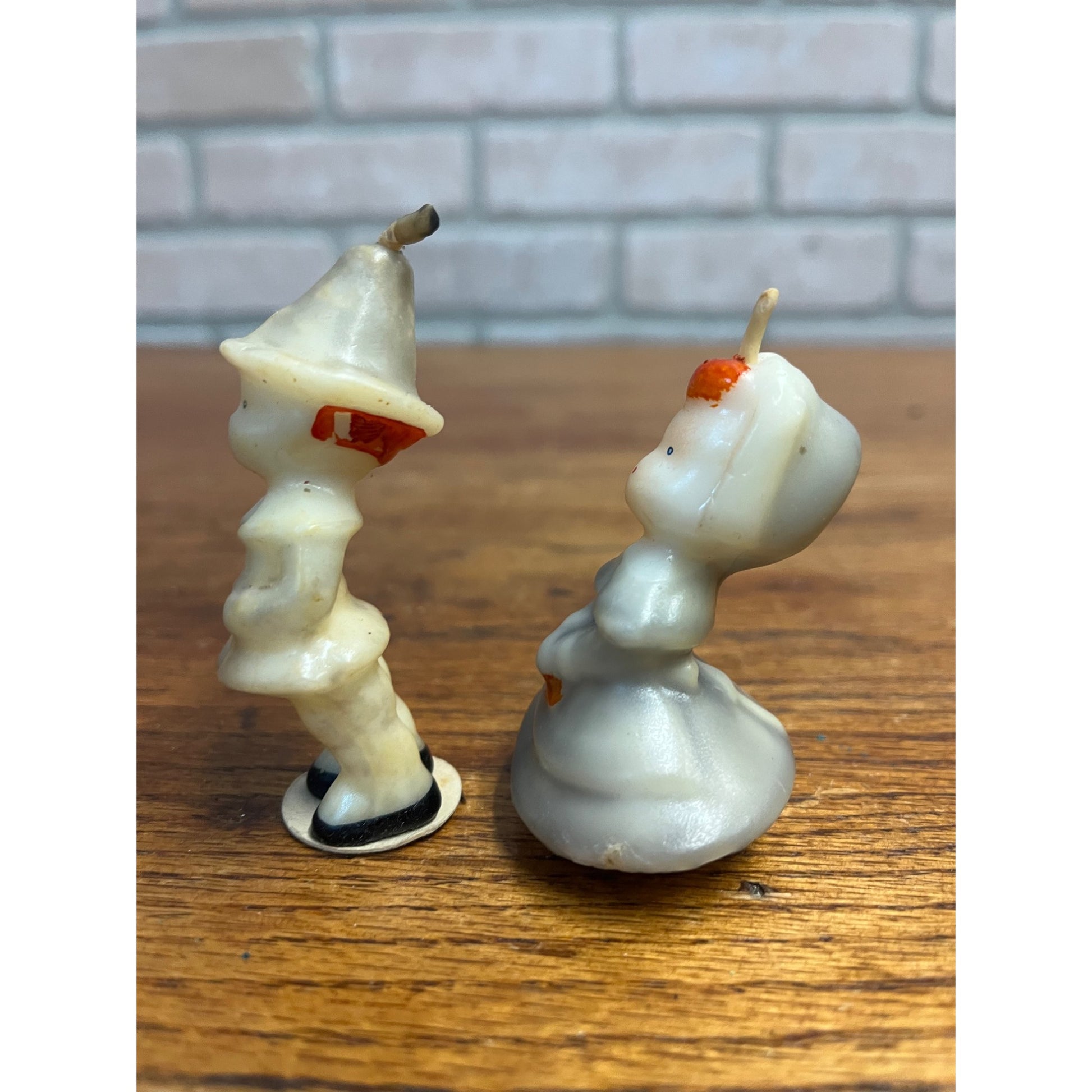 Vintage Thanksgiving Turkey Pilgrim Mobil Oil Tavern Figural Wax Candles