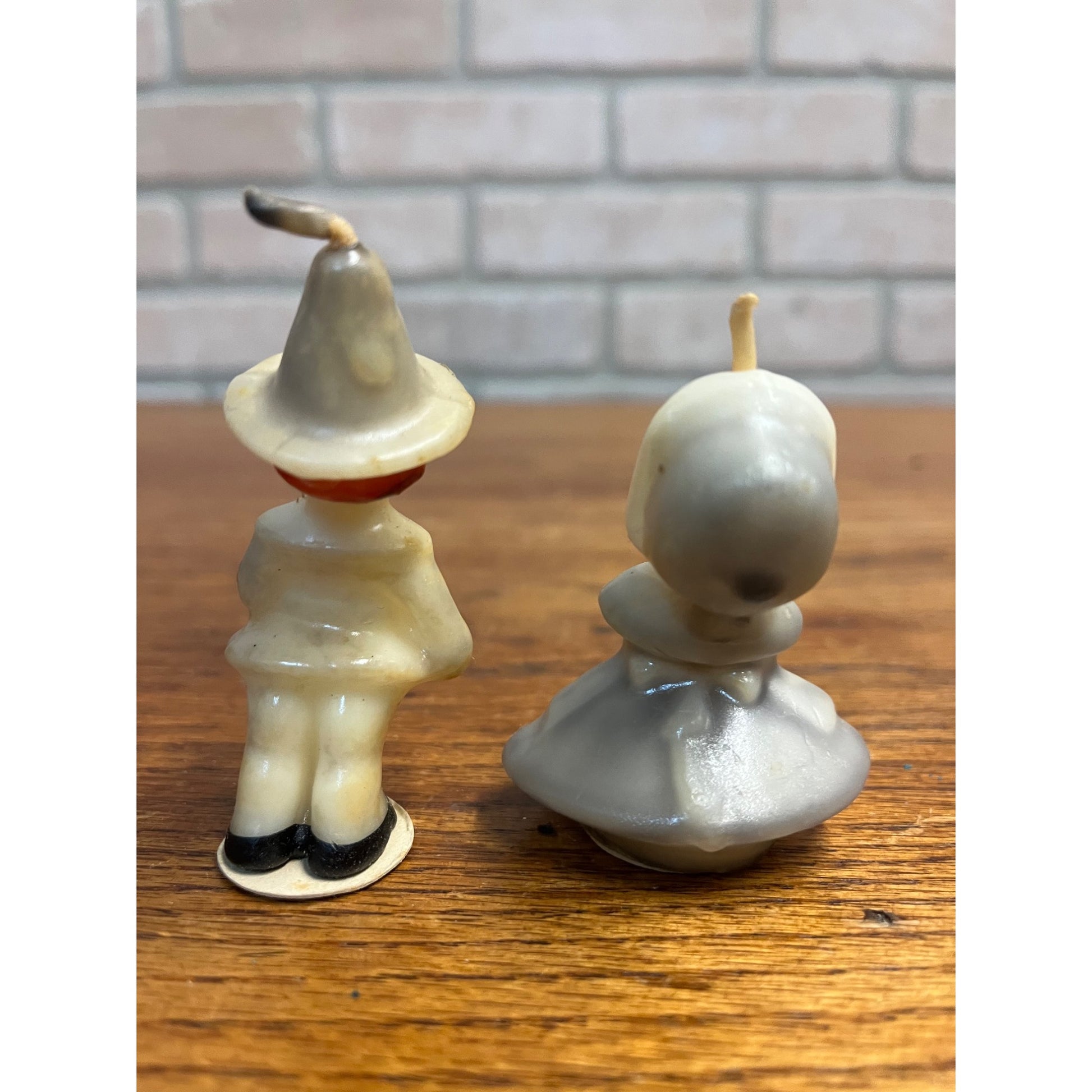 Vintage Thanksgiving Turkey Pilgrim Mobil Oil Tavern Figural Wax Candles