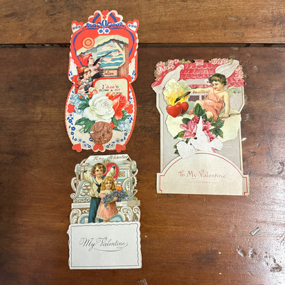 Vintage Early 1900s Valentines Day Cards Scrap Mechanical ++