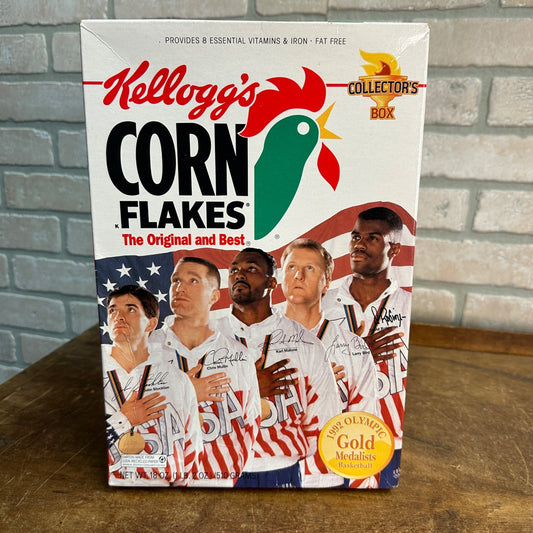 Kellogg's Corn Flakes Vintage 1992 Gold Dream Team Box Cornflakes Larry Bird +