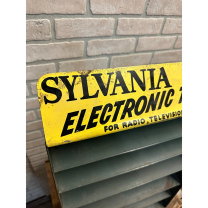 Vintage 1950s Sylvania Electronic Tubes Radio TV Advertising Store Display Sign