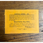 Original 1959 Churchill Downs Kentucky Derby Clubhouse Box Seat Ticket Vintage