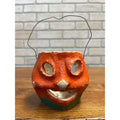 Vintage Halloween Heavy Pulp Jack o' Lantern JOL Unusual Rare Face Small 4"