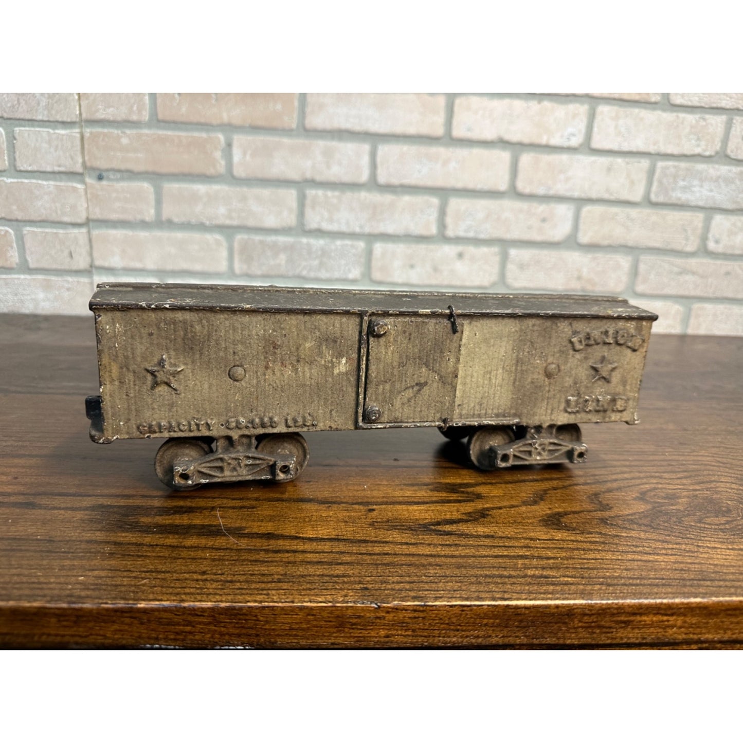 Antique Original 1800s Ives Cast Iron Union Line Railroad Train Box Car