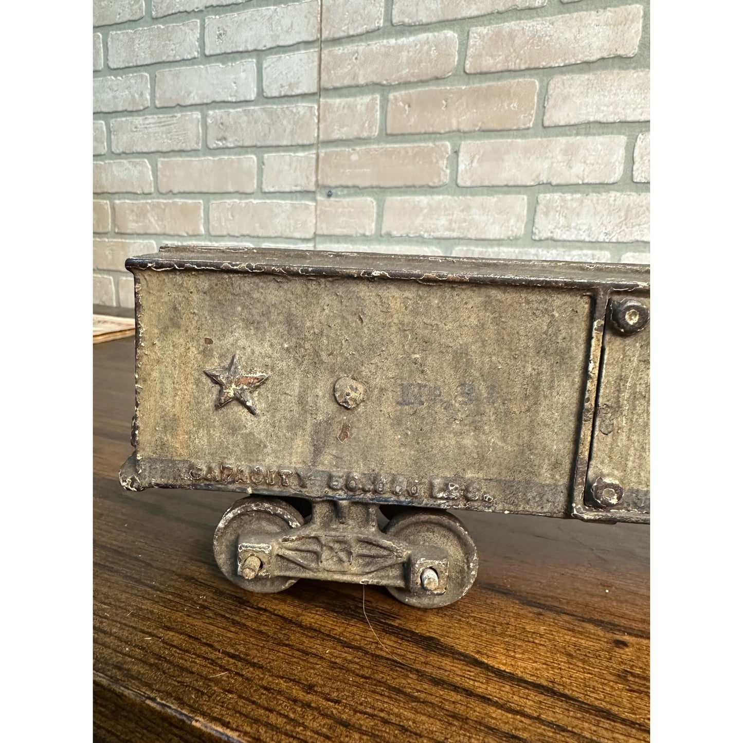 Antique Original 1800s Ives Cast Iron Union Line Railroad Train Box Car