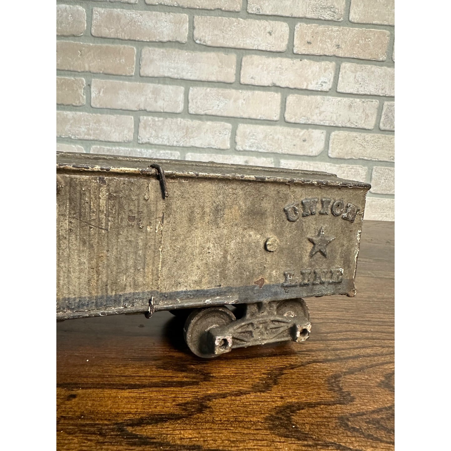 Antique Original 1800s Ives Cast Iron Union Line Railroad Train Box Car