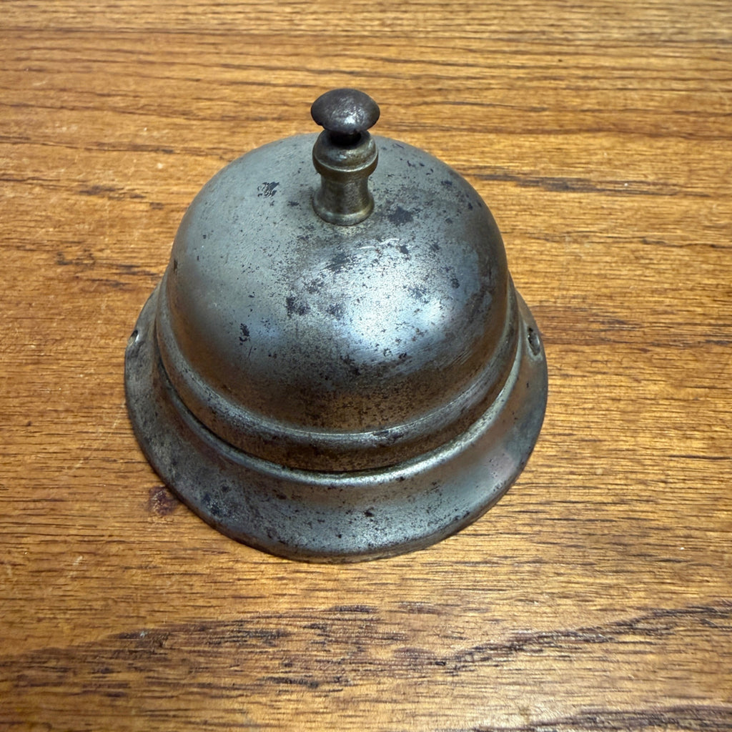Vintage Hotel Call Bell Desk Service Bell Works Silver-Tone Rings