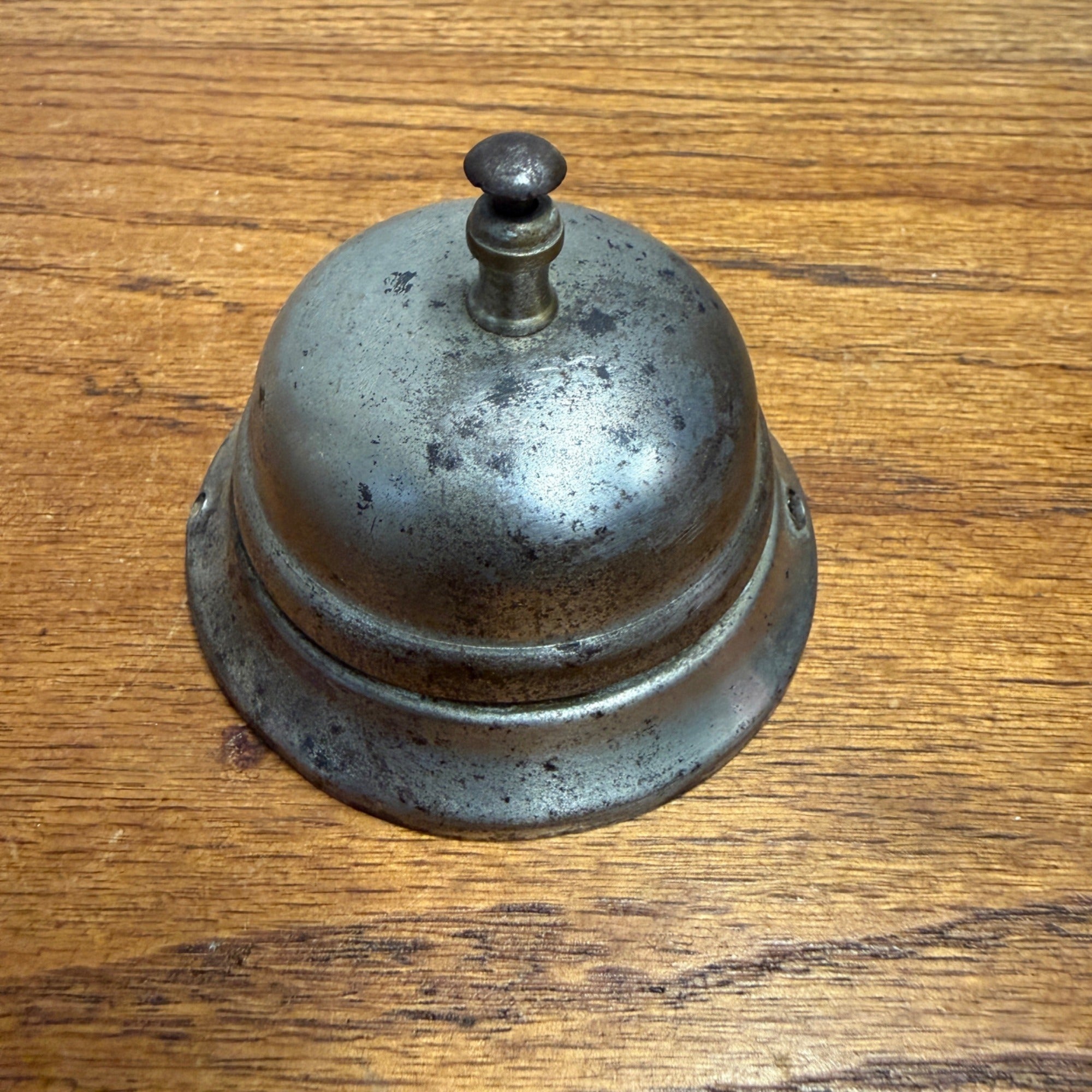 Vintage Hotel Call Bell Desk Service Bell Works Silver-Tone Rings