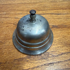 Vintage Hotel Call Bell Desk Service Bell Works Silver-Tone Rings
