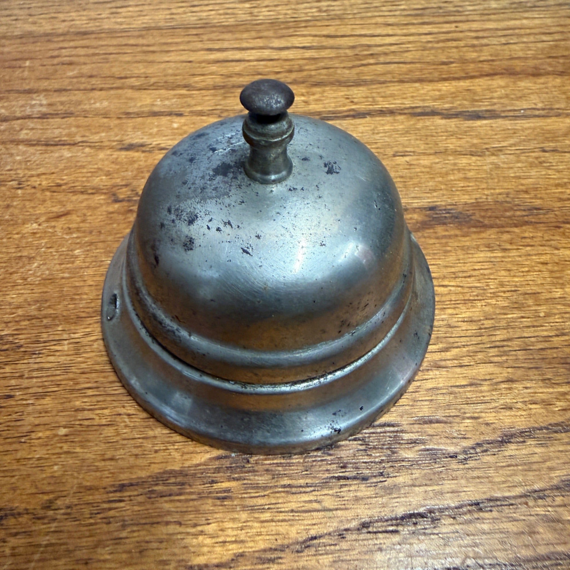 Vintage Hotel Call Bell Desk Service Bell Works Silver-Tone Rings