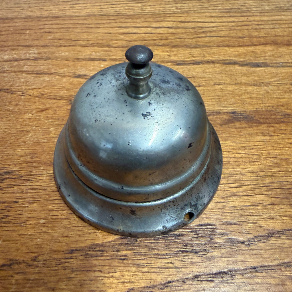 Vintage Hotel Call Bell Desk Service Bell Works Silver-Tone Rings