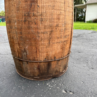 Anique Nail Keg Wooden  Barrel Primitive Rustic Farmhouse Decor