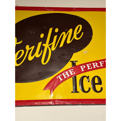 LARGE VINTAGE 5ft VERIFINE ICE CREAM METAL SIGN COUNTRY STORE