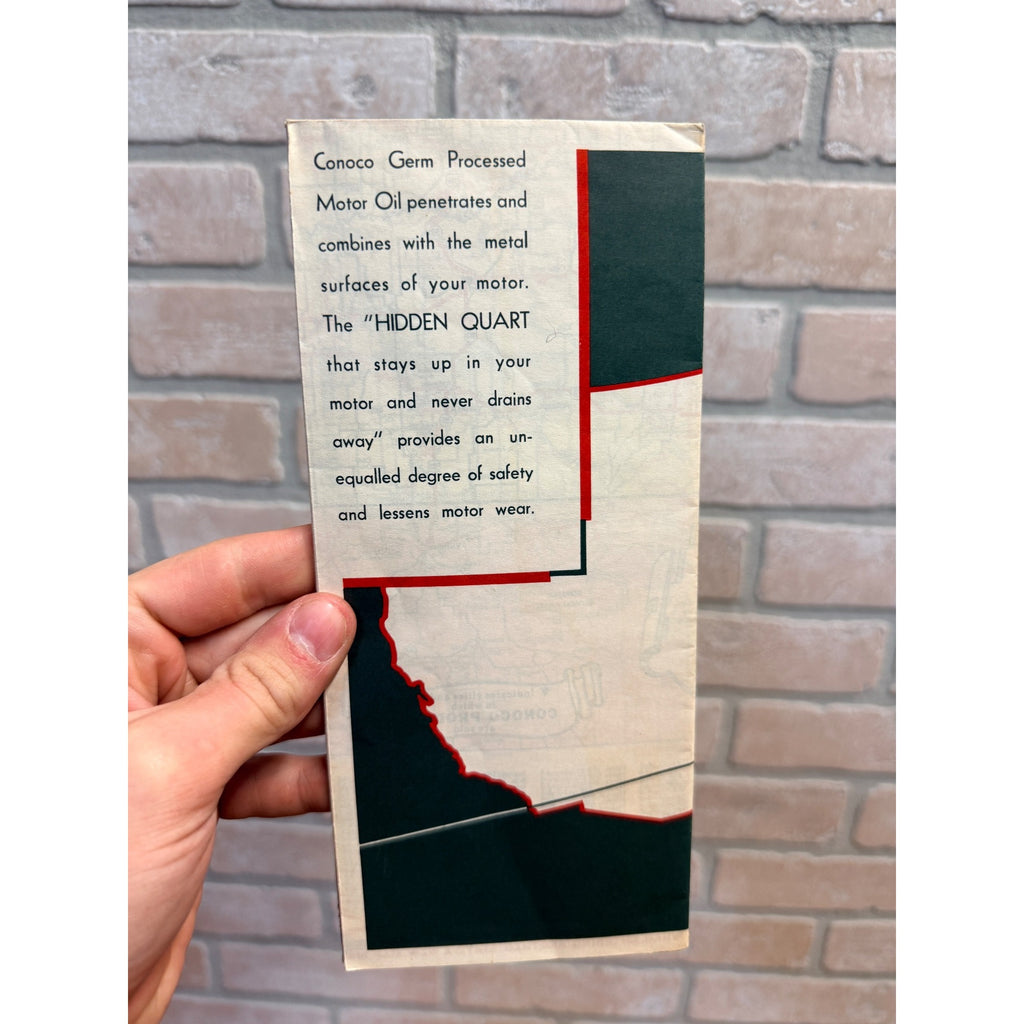 Vintage Conoco Oil Gas Service Station Advertising Road Map South Dakota