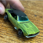 Vintage Hot Wheels Redlines 1967 Custom Camaro Antifreeze Balck Roof HK - Clean