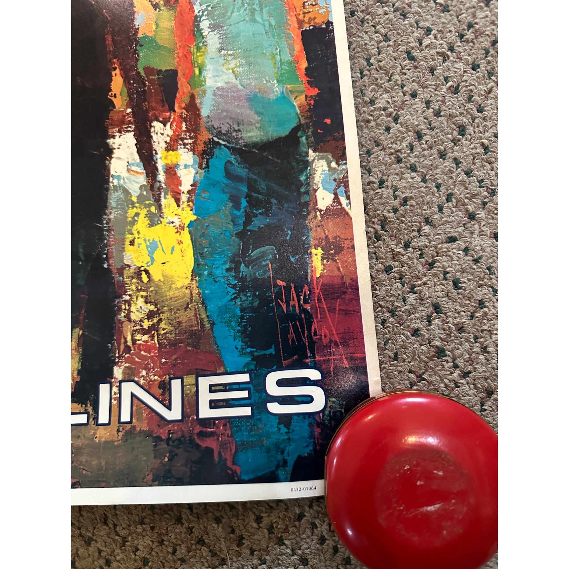 RARE Original Vintage Fly Delta Airlines Las Vegas Poster Airport Travel