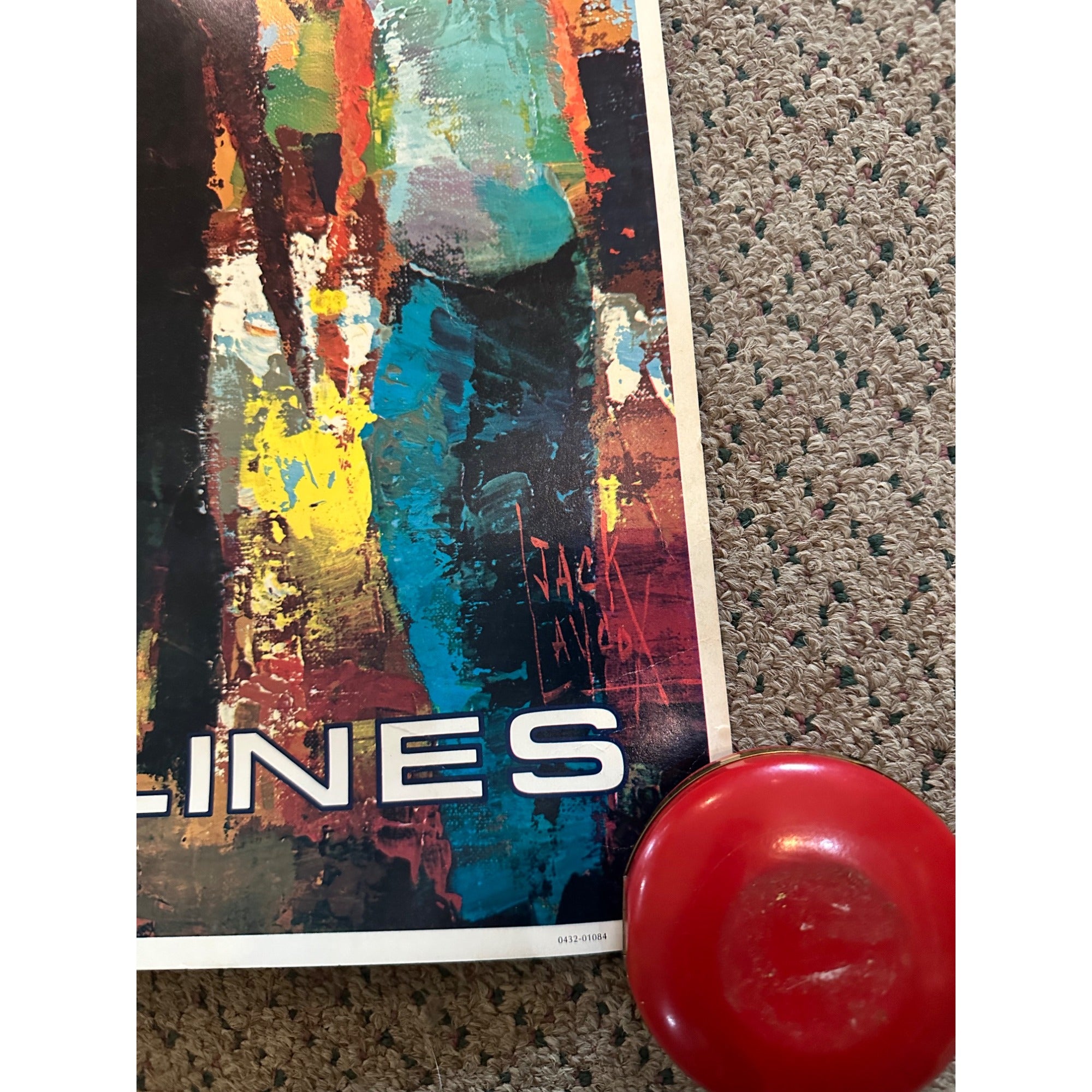 RARE Original Vintage Fly Delta Airlines Las Vegas Poster Airport Travel