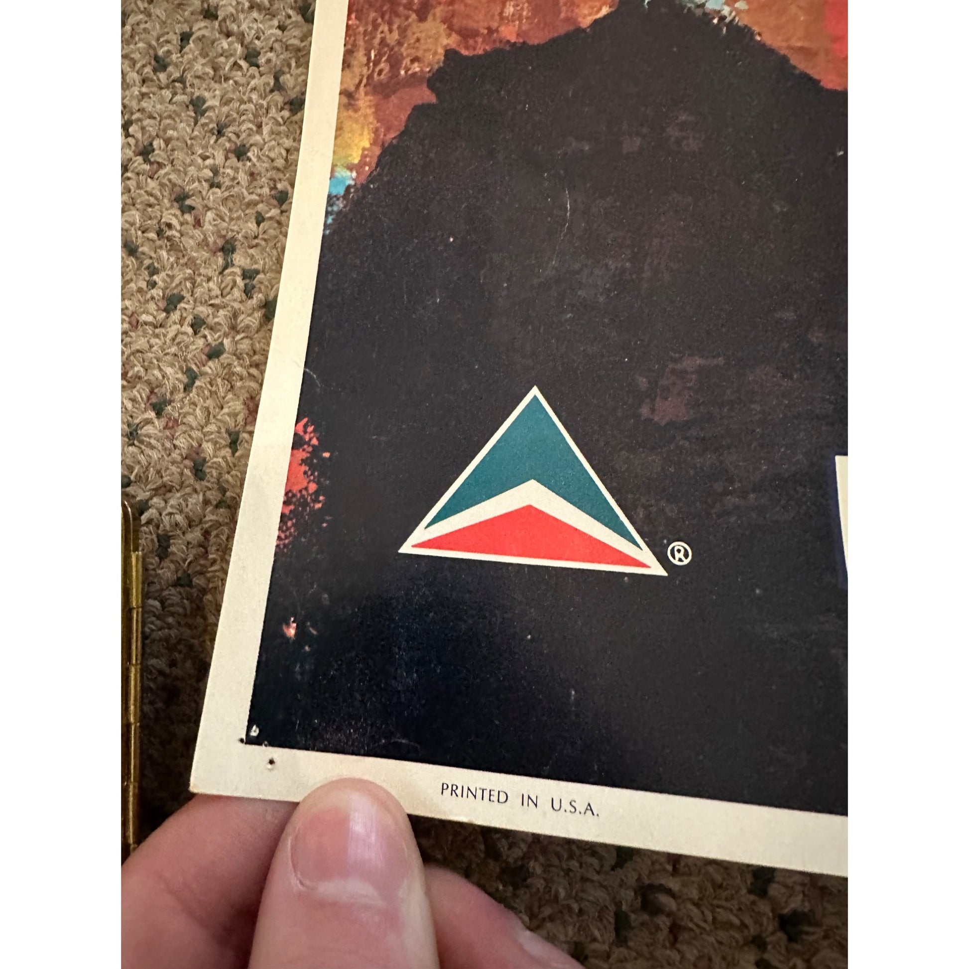 RARE Original Vintage Fly Delta Airlines Las Vegas Poster Airport Travel