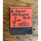 Vintage 1930s St Hubert Old English Grill Chicago Matchbook Full Unstruck Matches