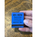Vintage Matchbook Advertising - Hotel Waupun - Waupun, Wis.