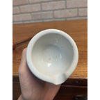 Vintage Apothecary 3" Round White Porcelain Mortar & Wood Pestle