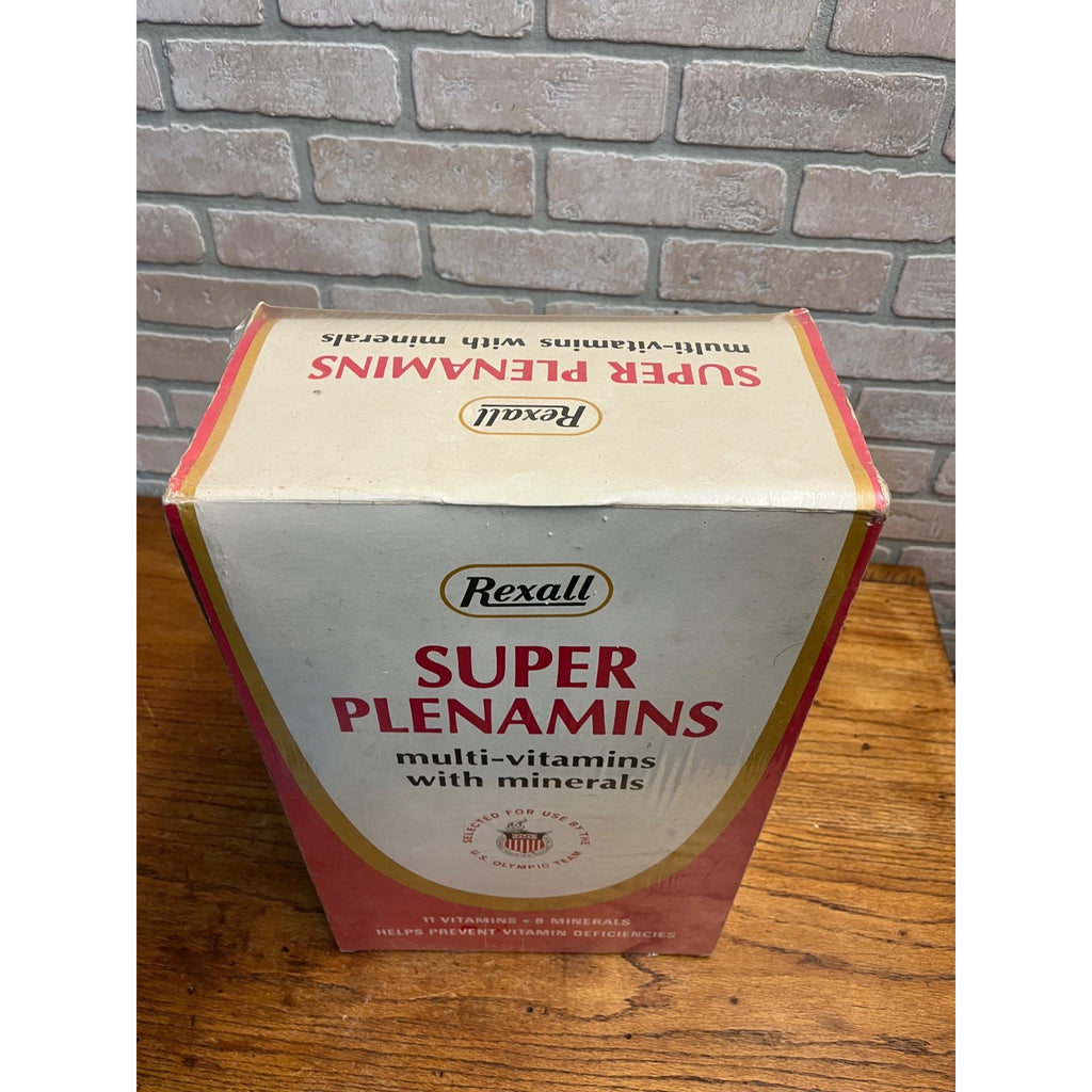 Vintage Rexall Plenamins Medicine Drug Store HUGE Box Display Advertising Sign