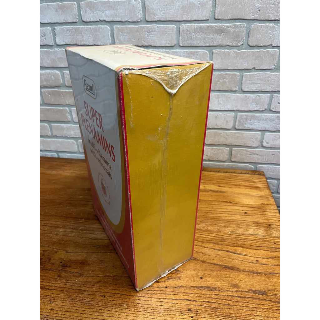 Vintage Rexall Plenamins Medicine Drug Store HUGE Box Display Advertising Sign