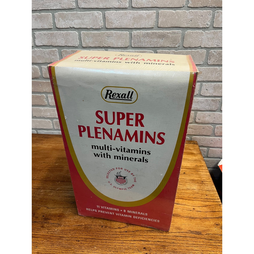 Vintage Rexall Plenamins Medicine Drug Store HUGE Box Display Advertising Sign