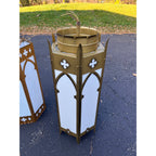 Vintage Gothic Revival Church Pendant Light Fixtures -- Pair