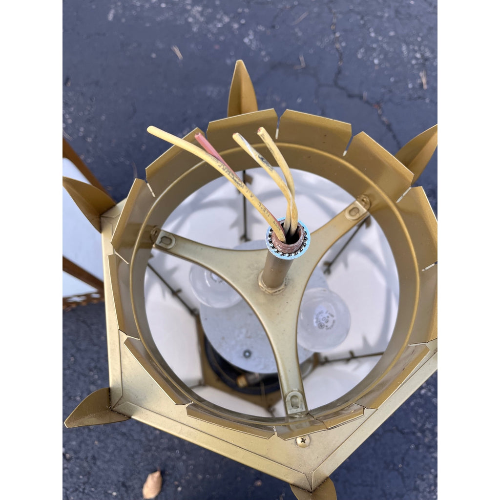 Vintage Gothic Revival Church Pendant Light Fixtures -- Pair