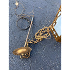 Vintage Gothic Revival Church Pendant Light Fixtures -- Pair
