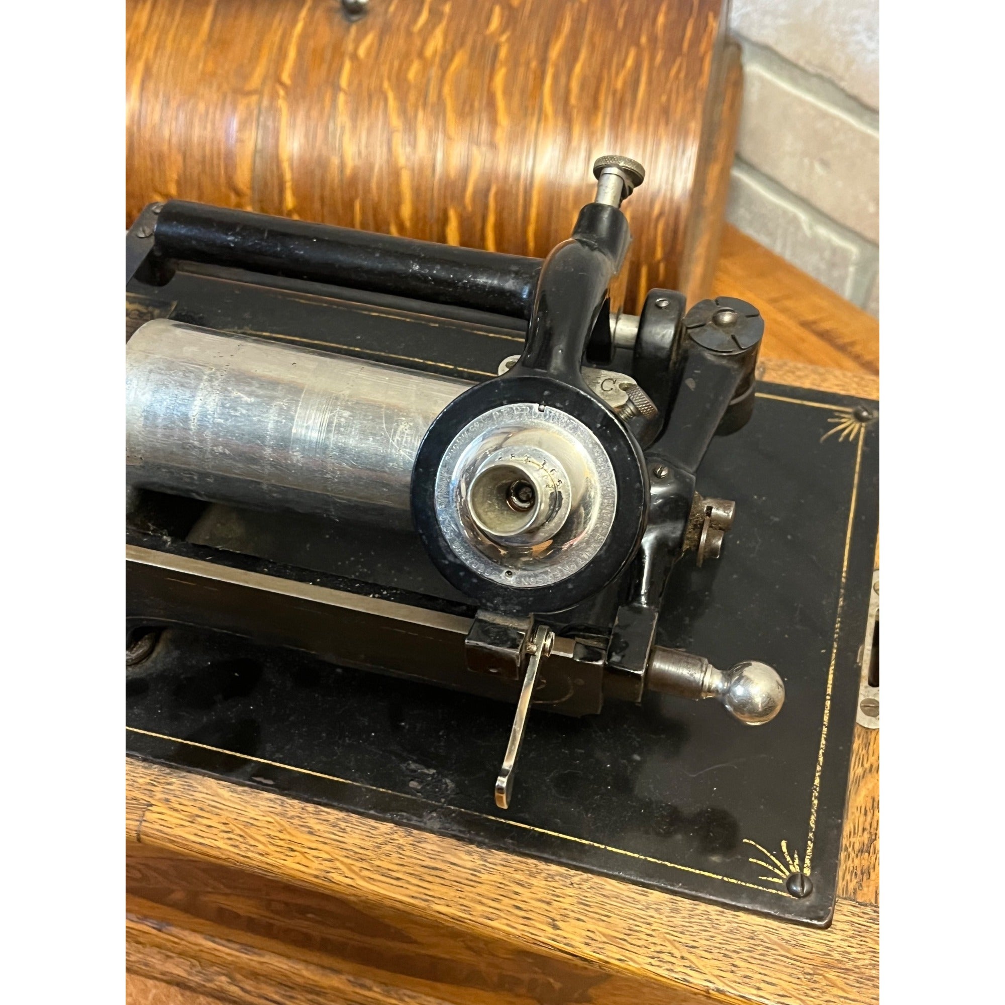 Antique Edison Home Cylinder Phonograph w/ Horn Model B Reproducer - Repair