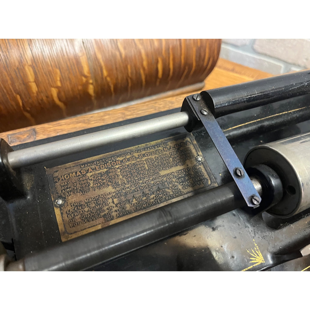 Antique Edison Home Cylinder Phonograph w/ Horn Model B Reproducer - Repair