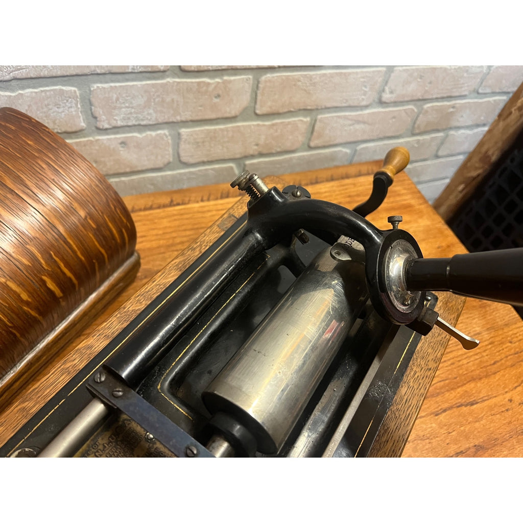 Antique Edison Home Cylinder Phonograph w/ Horn Model B Reproducer - Repair