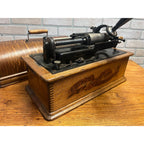 Antique Edison Home Cylinder Phonograph w/ Horn Model B Reproducer - Repair