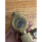 Vintage Brass Lubricator Sight Glass Valve Lunkenheimer Co. Visible Steam Engine