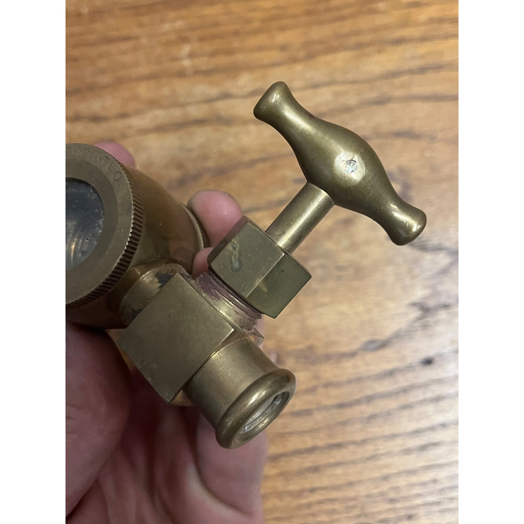 Vintage Brass Lubricator Sight Glass Valve Lunkenheimer Co. Visible Steam Engine