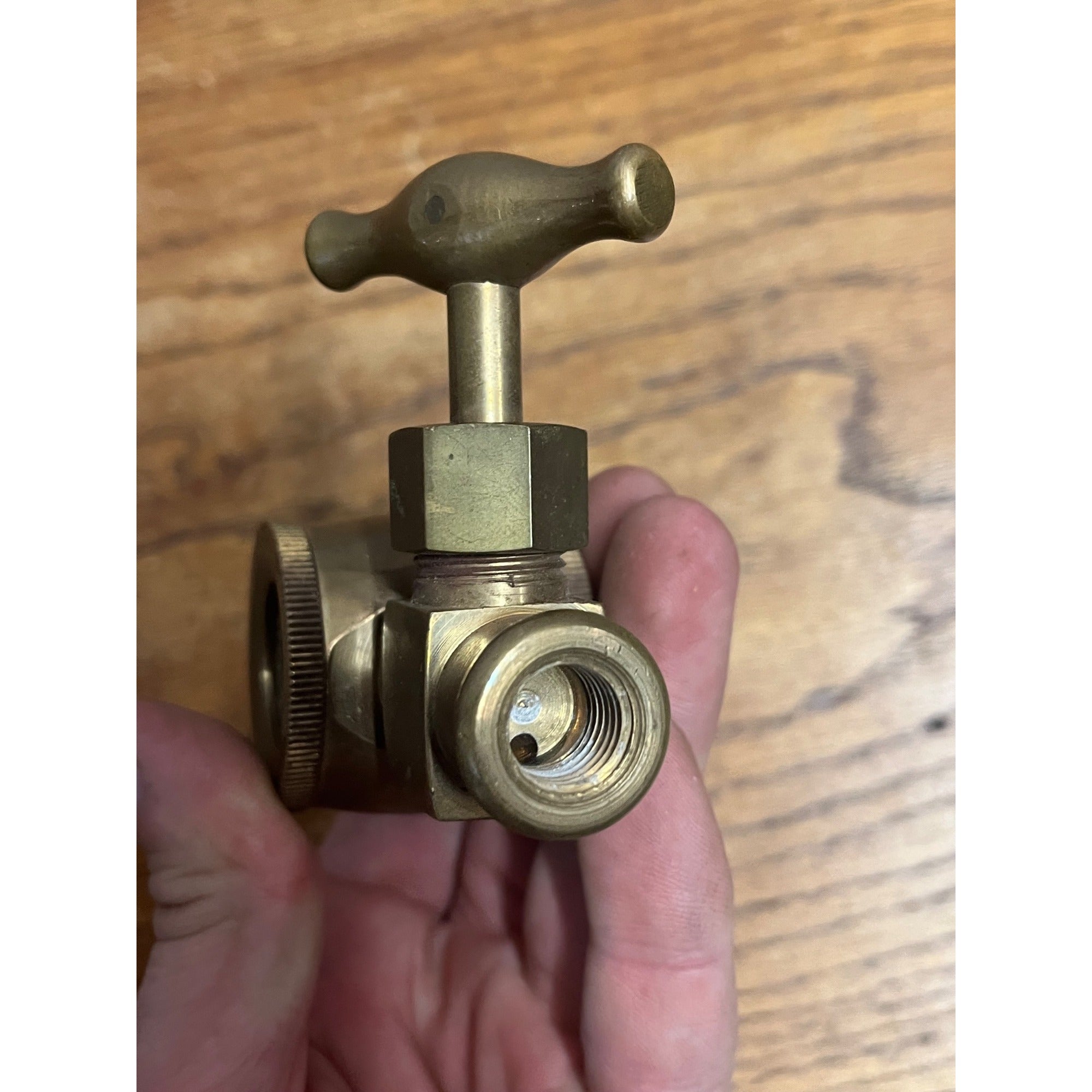 Vintage Brass Lubricator Sight Glass Valve Lunkenheimer Co. Visible Steam Engine