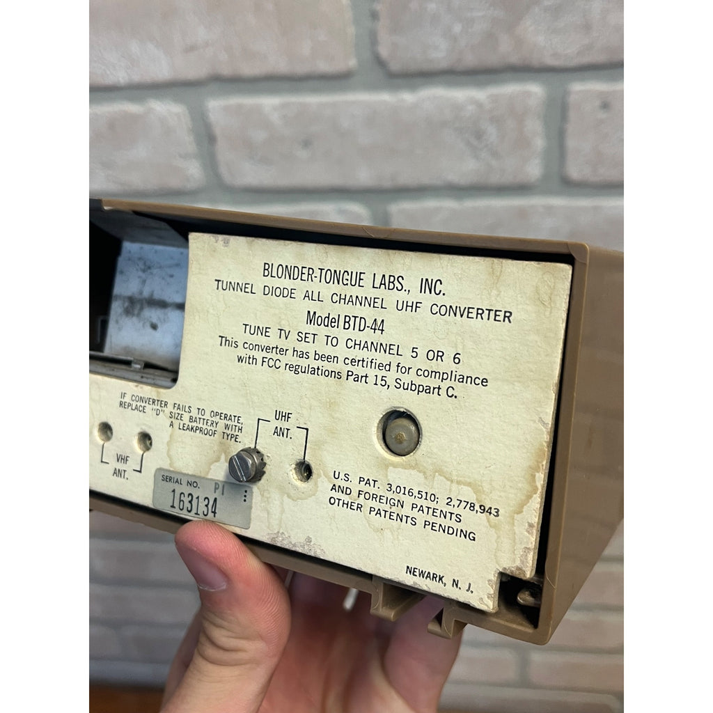Blonder-Tongue Ultraverter BTD-44 UHF Converter – Tunnel Diode – Estate Find