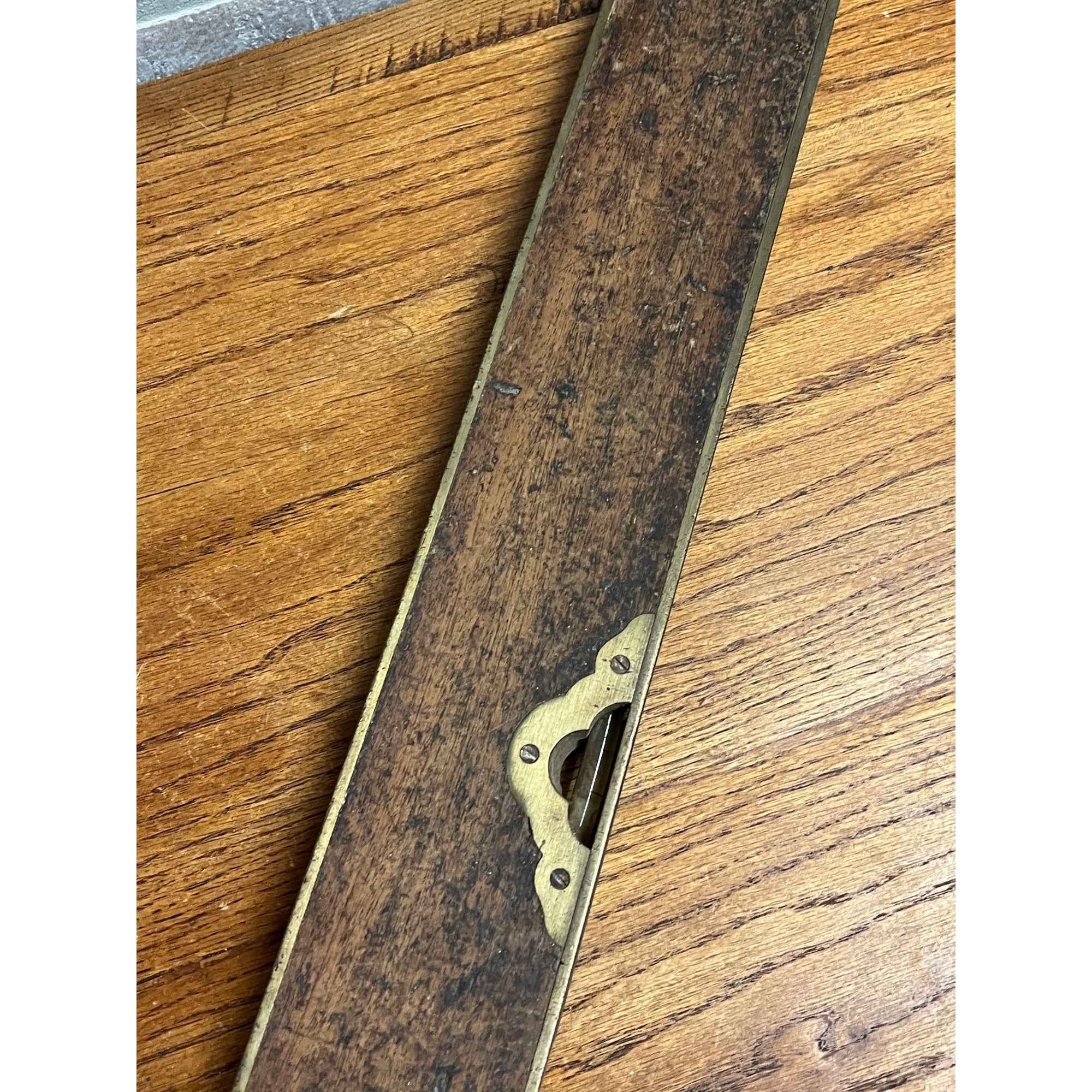 Antique Stratton Brothers No.1 Mahogany & Brass 28" Carpenter Level
