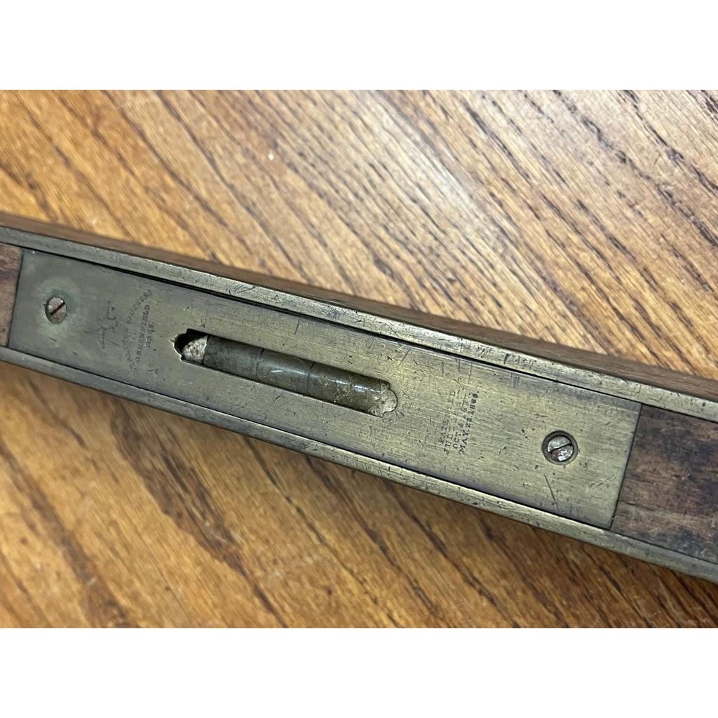 Antique Stratton Brothers No.1 Mahogany & Brass 28" Carpenter Level