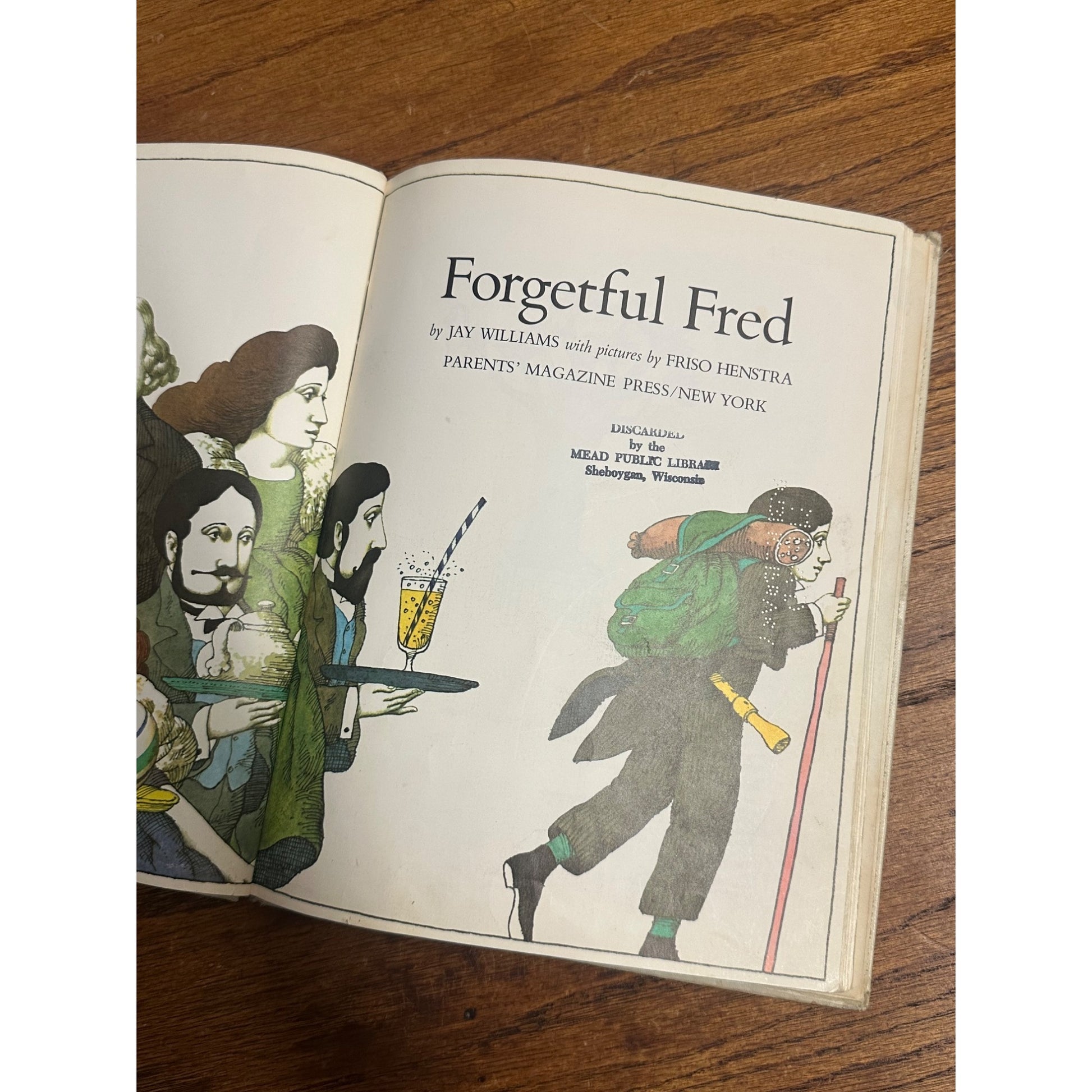 Forgetful Fred by Jay Williams (1974) Children's Book Halloween Witch HC