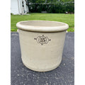 Antique Monmouth Pottery Co. 15 Gallon Stoneware Crock Rare Squatty Size